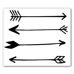 Four simple cute arrows. Order them as they are or add a heart to them! 