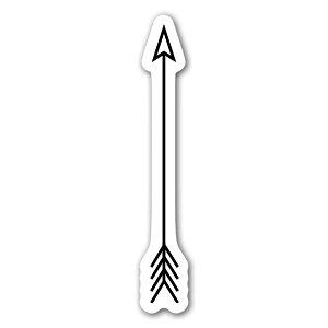 A sticker as a simple arrow