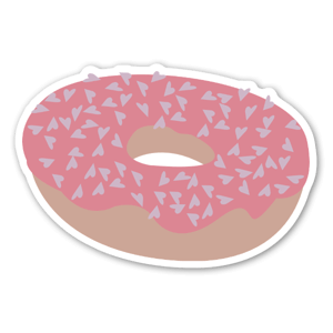 Love donut stickers