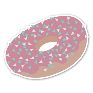 Delicious donut stickers