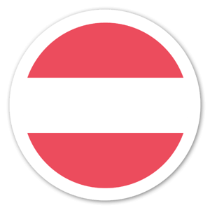 The Austrian flag sticker