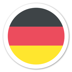 German round flag sticker