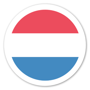 The Dutch flag as a round sticker