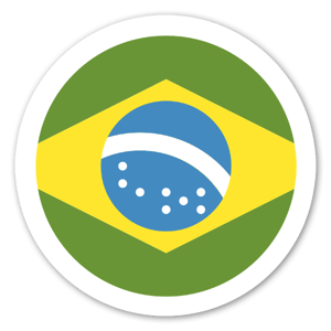 Brazilian flag sticker by EmojiOne