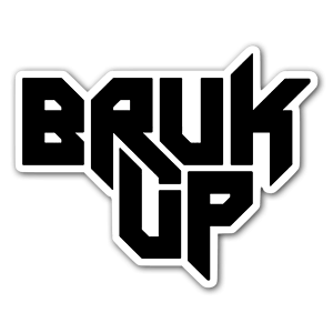 Logo for the Bruk Up broken beat night based in Birmingham, UK. Logo designed by Mitchy Bwoy.