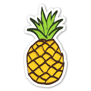 Yummie Yummie buy this pineapple sticker now!