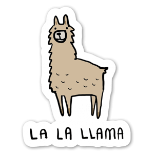 This is a La La Lama sticker.