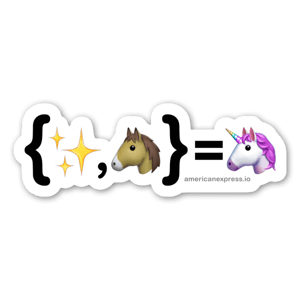 Destructuring Unicorn is a JavaScript pun that shows what would happen if you could destructure (a JS term) a Unicorn into its elements. In this case Magic and a Pony.