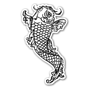 Koi fish sticker.