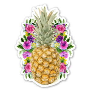 Floral Pineapple by Zala Farah