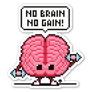 8-bit Brain Sticker