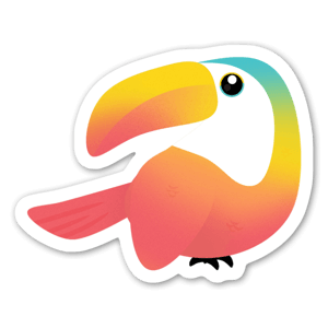 Cute Rainbow Toucan