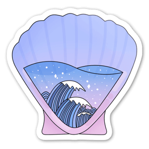 Seashell and waves