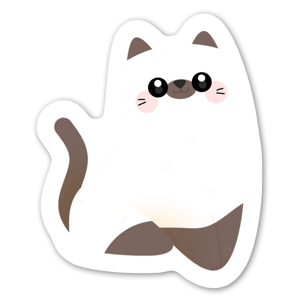 White Kitten sticker.