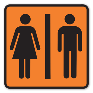 Clear and clear unisex floor sign