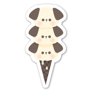 Cute ice-cream dog-pile
