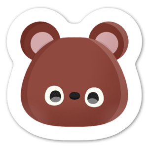 Cute brown bear - Stickers