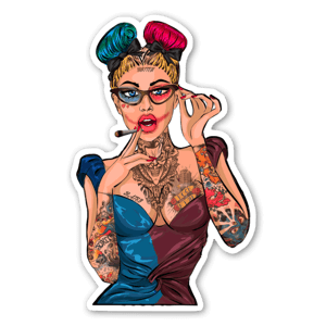 My custom illustration of harley in pinup style