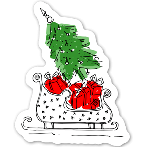 Christmas Tree in the Sleigh