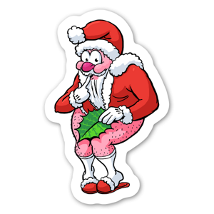 Get ready to add a playful and mischievous touch to your holiday season with our "Give Naughty Santa a Kiss Under the Mistletoe" Sticker. This whimsical and charming sticker is more than just an adhesive decoration; it's an invitation to embrace the festive spirit with a dash of humor.