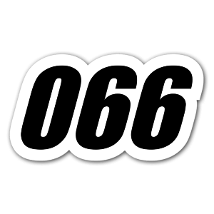 Racing number 066 as a sticker