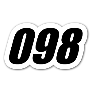 098 sticker for racing 