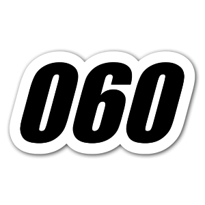 Racing number 060 as a sticker 