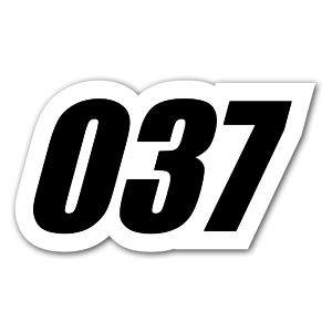 037 sticker you can put on the car that you´ll use for a race! 