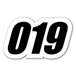 019 as a sticker for a race! 