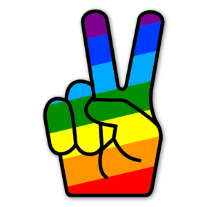 Order this awesome rainbow fingers as stickers!