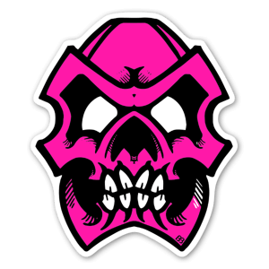 Bobby Pink Skull custom Stickers decals labels