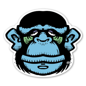 Bobby Blue Monkey custom stickers 