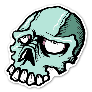 Bobby Indibone skull stickers labels decals