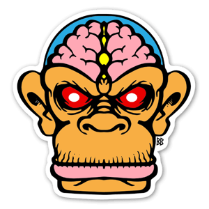 Bobby Brain Chimp custom  stickers