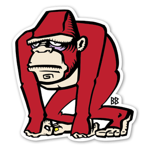 Bobby Red Gorilla custom stickers decals