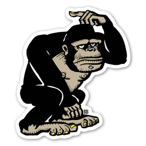 Bobby Black Gorilla stickers labels