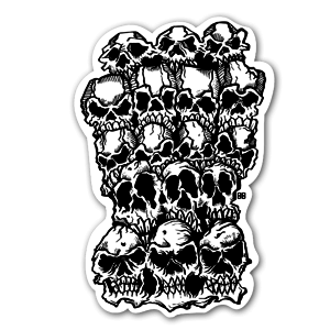 Bobby Skull Crunch stickers labels decals