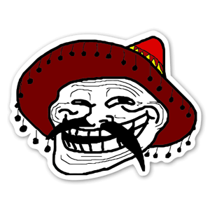 A funny sticker with the El sombrero rageface! 