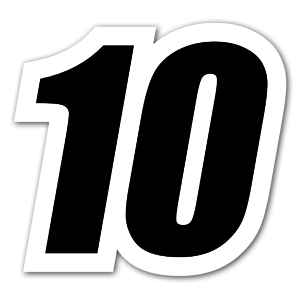 Number 10 as your racing number - order it now! 