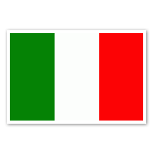 Order the Italian flag as custom stickers today!