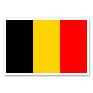 Flag of Belgium as custom stickers 