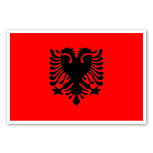 You can now order the flag of Albania as a custom sticker 