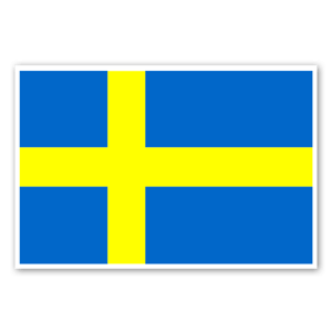 Order the Swedish flag as a sticker!