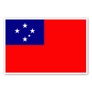 Order the flag of Western Samoa as custom stickers today! 