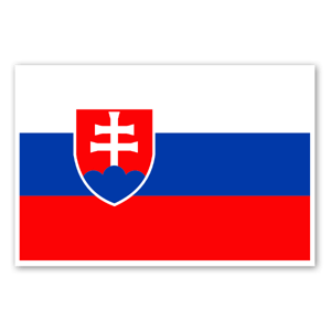 A sticker with the flag of Slovakia 