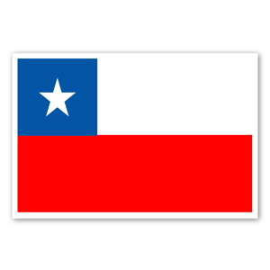 Chile flag as custom stickers 