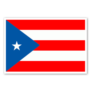 Order the flag of Puerto Rico as custom stickers today! 