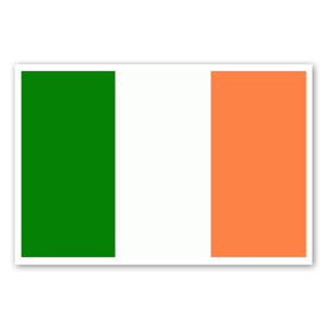 Flag of Ireland as a sticker 