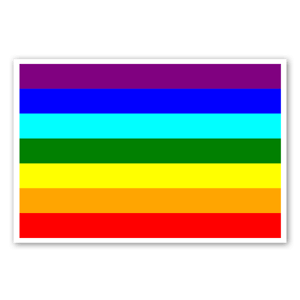 A rainbow flag as a sticker 