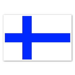 The Finnish flag as a sticker 